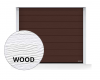 Brama LPU 42 5000 x 2125 mm, Przetłoczenia M, Woodgrain, kolor RAL 8028 brązowy + prowadzenie N
